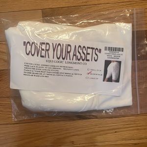 NIP Cover your assets padded equestrian undergarment. Medium. White.